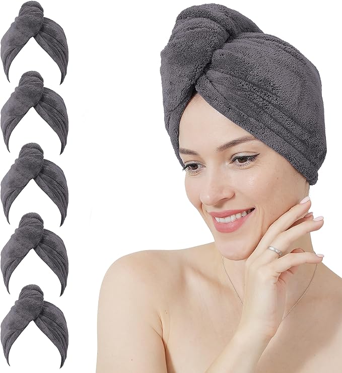 【快快乾】MOONQUEEN 頭髮吸水毛巾 5 件 $6.99