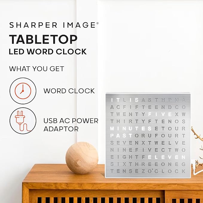 【與眾不同😉】Sharper Image LED 發光字鐘 $17.49